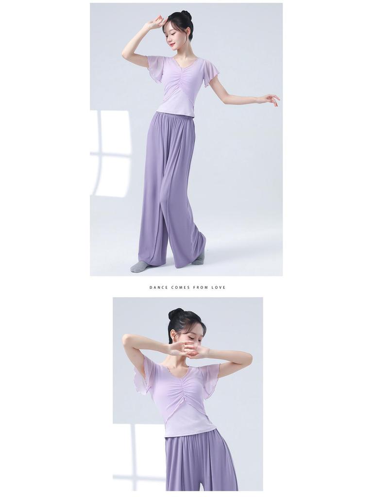 Женский топ с коротким рукавом для современного танца