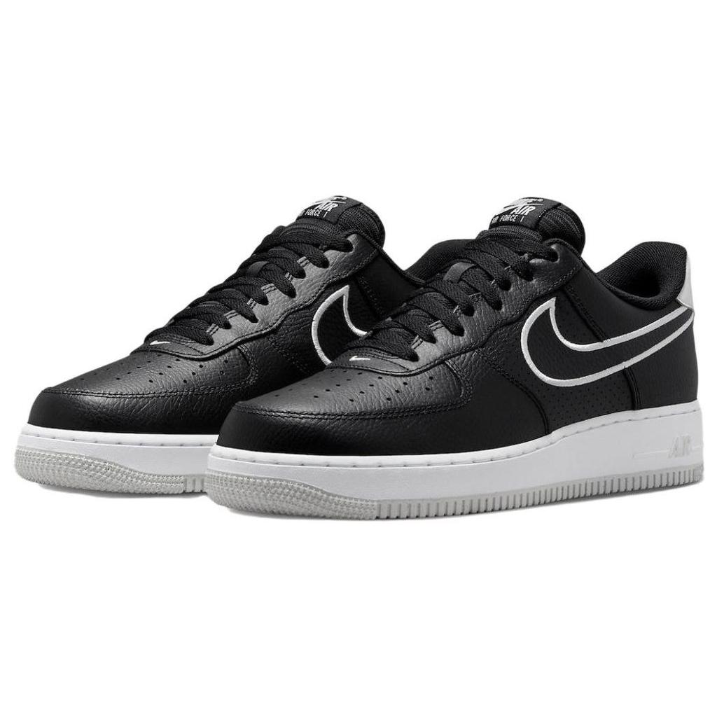 Nike Air Force 1 07 с вышивкой-галочкой - черные мужские кроссовки White Photon-Dust FJ4211-001