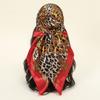 90x90cm Leopard Print Square Scarf Women's Hijab Head Wrap Scarf Shawl Neck Kerchief Head Bands Foulard Female Scarfs