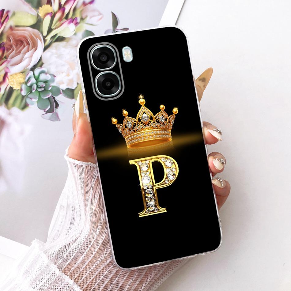 Для OPPO A6X A6 A6T Pro 4G 5G Модный чехол для телефона с буквой и короной Для Oppo A6x A 6 A6T Pro 4G Мягкие силиконовые TPU чехлы