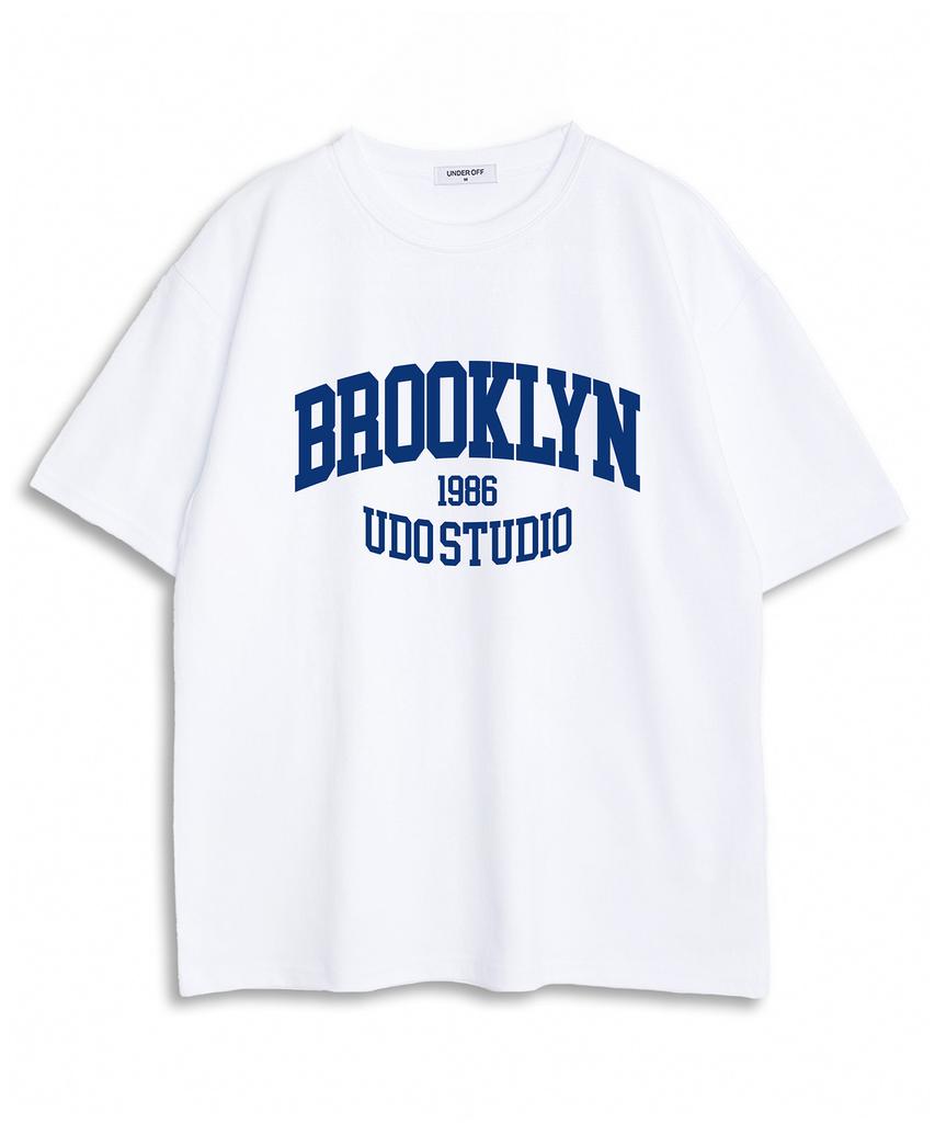 UNDEROFF [2Pack] Oversized Crew Neck Brooklyn Short Sleeve T-Shirt 4 Colors