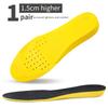 Invisiable Height Increase Insoles for Women Men Heel Lift Yellow Shoes Sole Pad Breathable Shock Absorption Feet Care Cushion