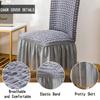 Stretch Chair Slipcovers with Skirt Removable Washable Kitchen Chair Protector Cover