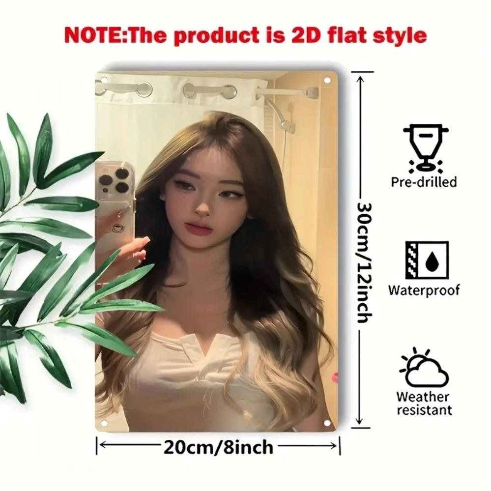 Корейский Металлический Настенный Знак, Декор для Женского Кафе-Бара, Подарок в стиле K-Drama с Легкими Монтажными Отверстиями