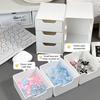 Desktop Organizer Storage Box with Drawers Large Capacity Stackable Dustproof Makeup Storage Holder Desk Organizer
