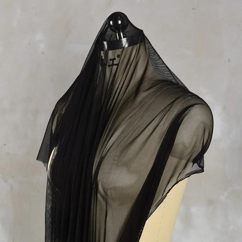 40D Mesh Fabric High Elastic Knitted Soft Four Sided Elastic Dress Bottom Cloth Diy Sewing Meters Nylon Spandex Material