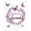 [A2508] - Metal Plate 'Lavender Colors' Purple White - 33x25 Cm
