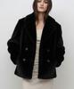 Rua Toscana Merino Real Shearling Coat (Black) 66-77 (Made To Order)