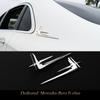 2 шт., наклейка с эмблемой для стайлинга автомобиля, серебряная наклейка Merc + edes-Be + nz из АБС-пластика, расширенная версия, сбоку, слева и справа, значок, логотип на корпусе, знаки отличия