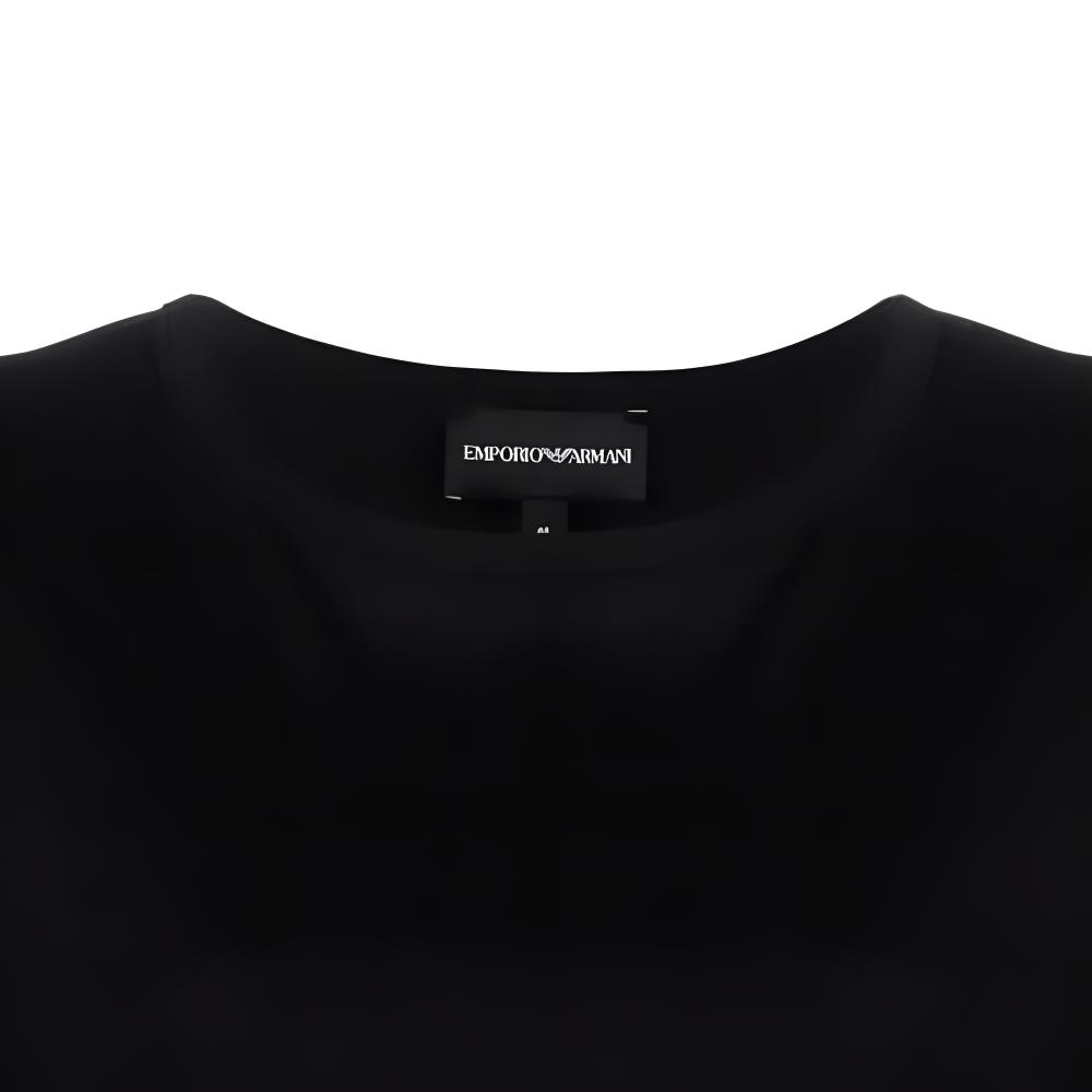 Emporio Armani Женская футболка с принтом логотипа в виде сердца, короткий рукав, черная 3R2T8I-2J53Z-0999