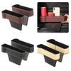 2PCS Leather Car Seat Storage Box Phone Keys Organizer Auto Seat Crevice Storage Filler Munti-functional Auto Organizer
