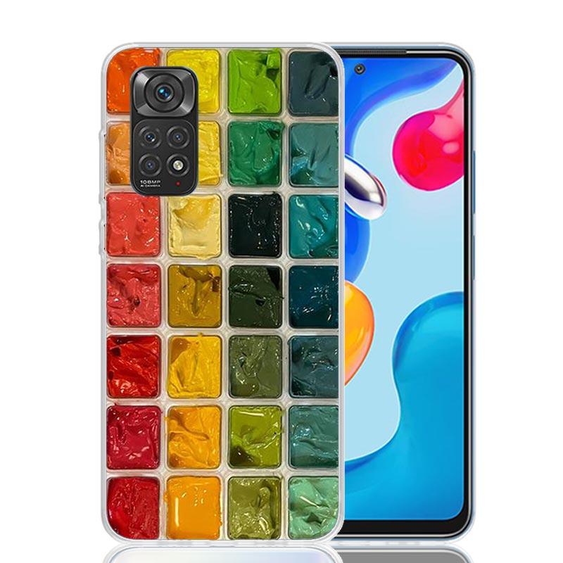 Watercolors Set Paint Palette Painting Box Phone Case For Xiaomi Redmi Note 15 14 13 12S 12 Pro Plus 11S 11E 11 11T 10S 10 Art S
