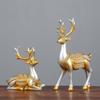 2pcs Crafts Resin Deer Ornaments Minimalist Cute Animal Sculpture Exquisite Creative Elk Statue TV Cabinet