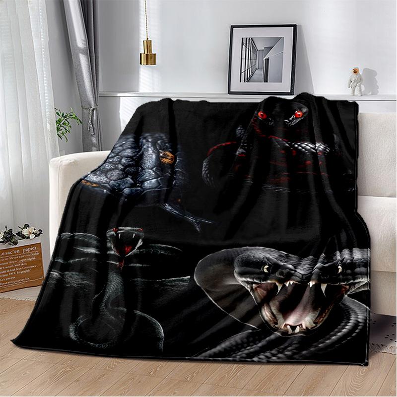 Gothic Snake Serpent Python Viper Blankets Soft Throw Blanket for Home Bedroom Bed Sofa Picnic Travel Office Cover Kids gift