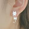 Earrings Cat Fish Asymmetry Stud Earrings For Women Fine Jewelry Gift