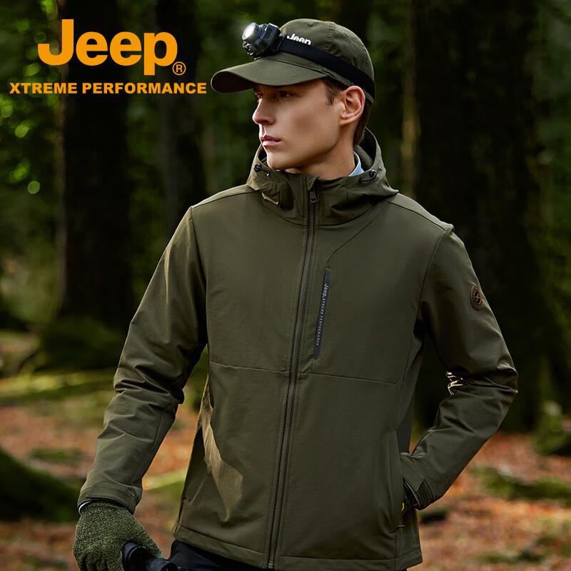 Jeep Men's Waterproof Windproof Softshell Jacket