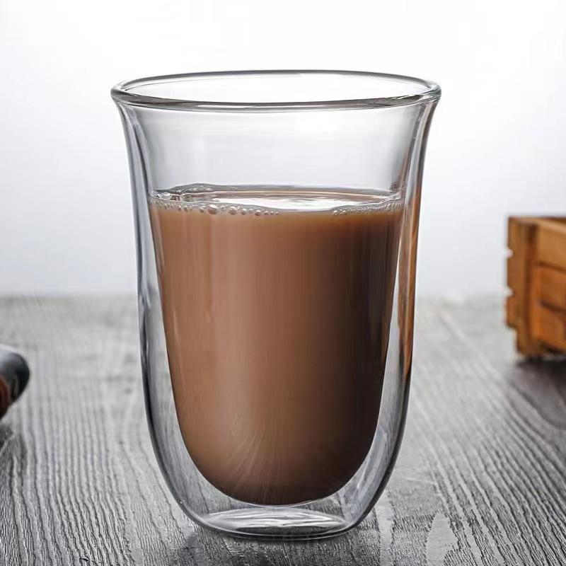 80-230ML Double-layer Glass Cup High Borosilicate Glass Heat Insulation Coffee Tea Cup Breakfast Milk Juice Beer Transparent Mug