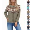 Fair Sweaters For Women Neck Loose Fit Button Up Chunky Sweater Open Front Casual Fall Knit Jacket