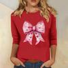 Женская мода повседневная кофта с рукавом три четверти и круглым вырезом с принтом ко Дню святого Валентина