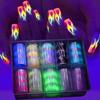 10 Roll/box Luminous Fire Flame Pattern Nail Foil Nail Art Transfer Sticker Decal Starry Paper Decoration