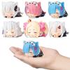 4 см Аниме Re Zero: Жизнь в другом мире с нуля Милые Рем Эмилия Рам Милые Кошачьи Ушки Лежащая Модель Фигурка Игрушки Кукла ПВХ Подвижная Артикулированная Масштаб