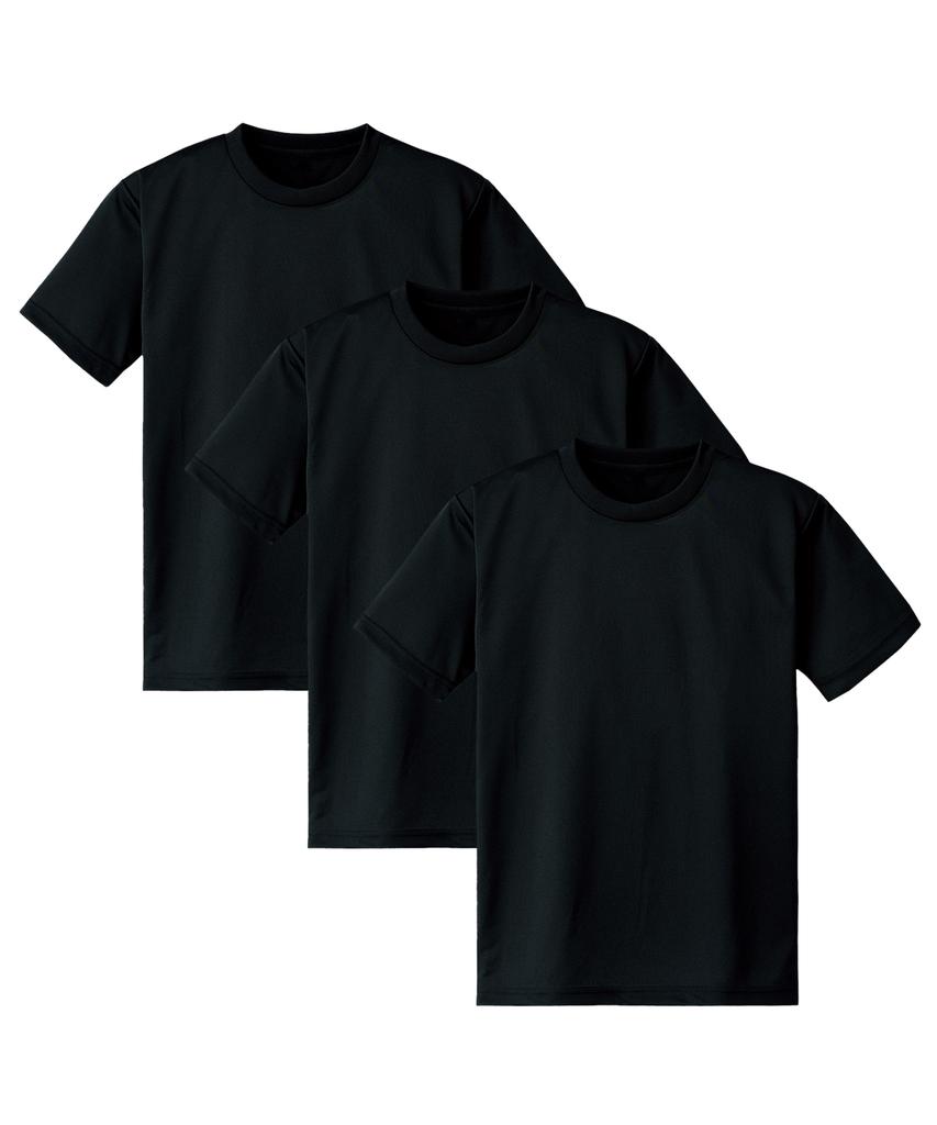 Muji [3 шт.] Mooz Сетчатая дышащая быстросохнущая круглая унисекс футболка с коротким рукавом (Тип А)