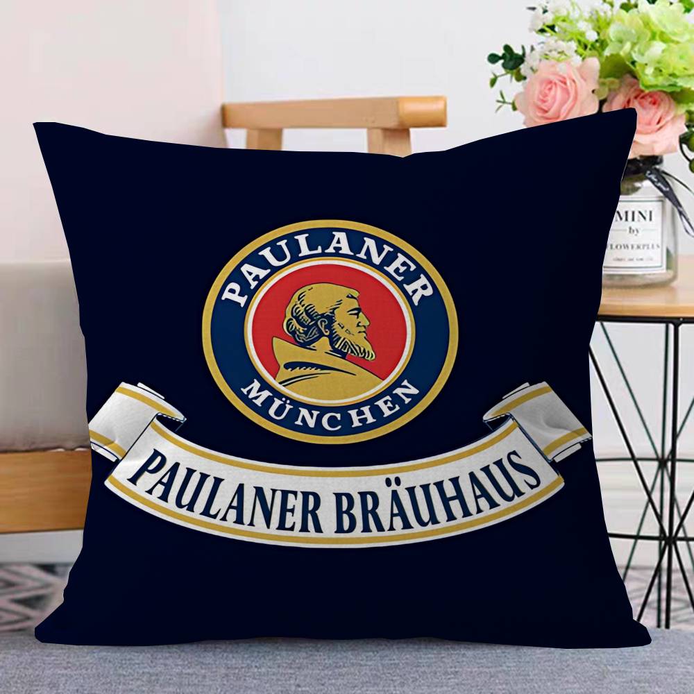 German Beer Paulaner Personalized Pillow Cover Kids Bedroom Wild Party Decor Pillowcase Kid Birthday Shower Gift