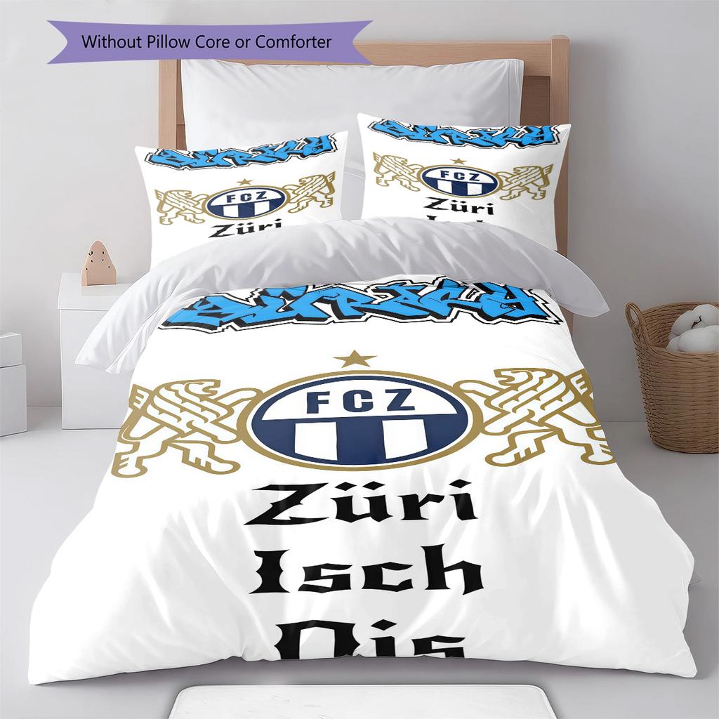 FC Luzern RugPattern Bedding Quilt Set Quilt Cover Pillowcase Home Decoration Birthday Gift (1 * duvet cover + 2 * pillowcase, without core)