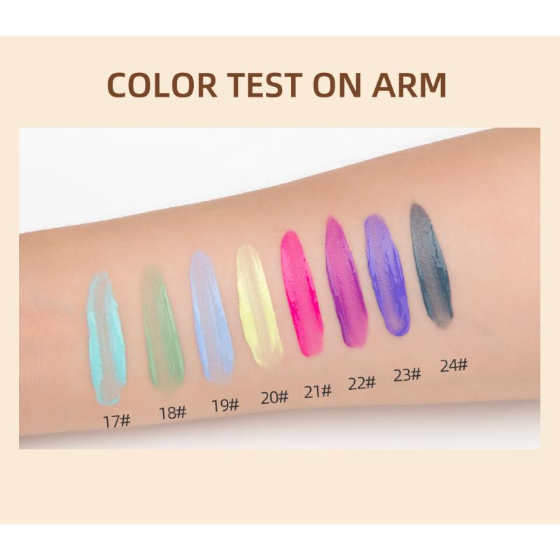 QIBEST Matte Liquid Eyeshadow Liquid Matte Finish Face Nude Earth Color Three-dimensional Eye Cheeks