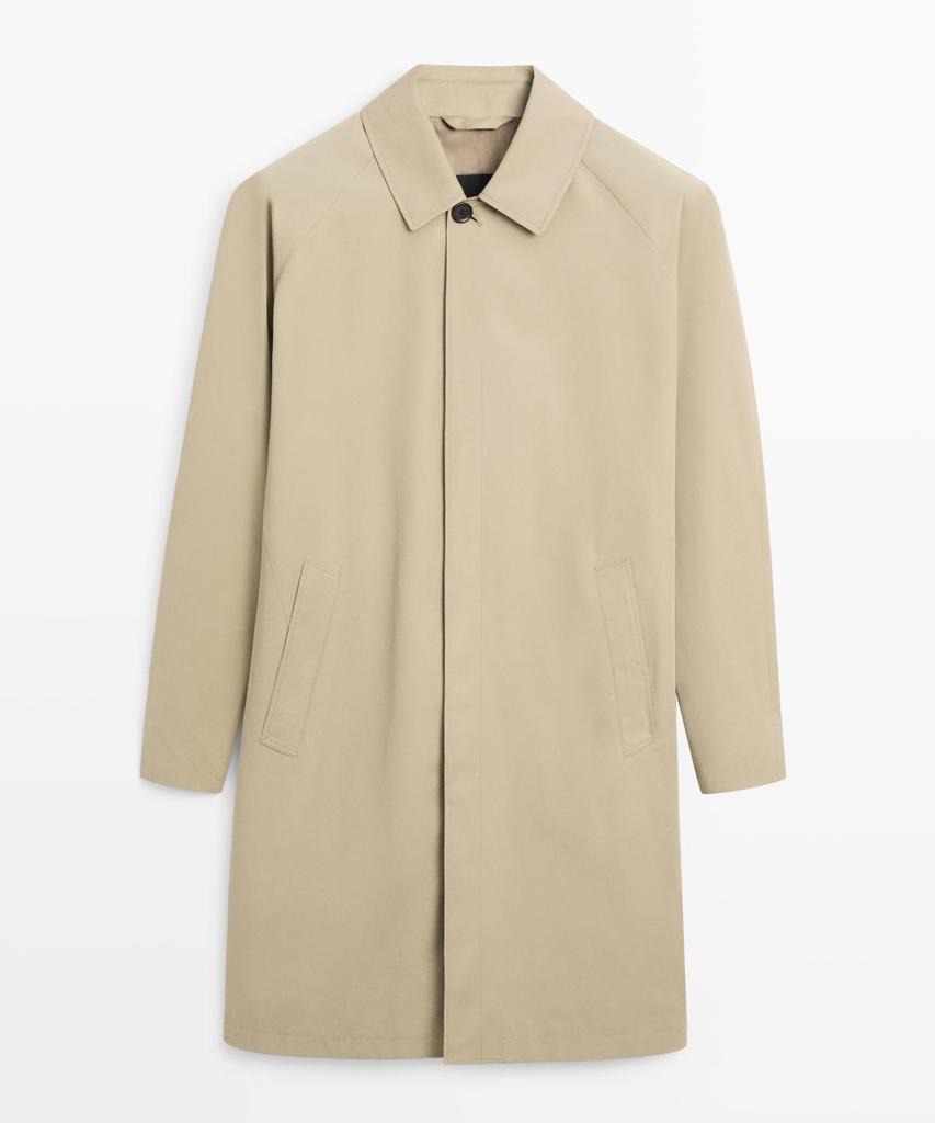 Легкий хлопковый тренч Massimo Dutti