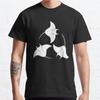 Men Fashion Casual Short Sleeves Sting Ray Circle Black Tees Classic Oversized T-shirts