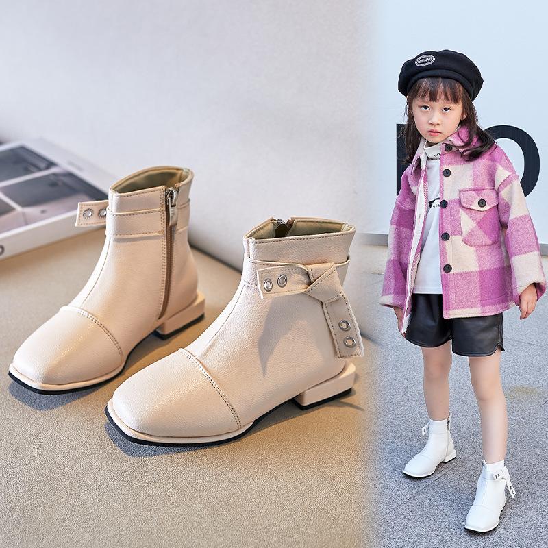 Comfortable Little Girl Shoes High Heeled Kids Martin Boots