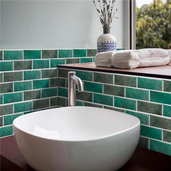 6 шт., маслостойкая наклейка для кирпичной плитки, наклейка на стену для кухни, самоклеющаяся водонепроницаемая наклейка для ванной, обои 15x30 см