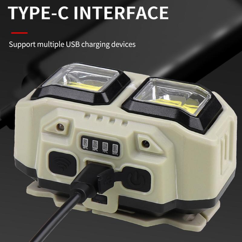 Мощный светодиодный налобный фонарь, USB перезаряжаемый фонарик, водостойкий налобный фонарь, фонарик для кемпинга, рыбалки, добычи полезных ископаемых, лампа-факел