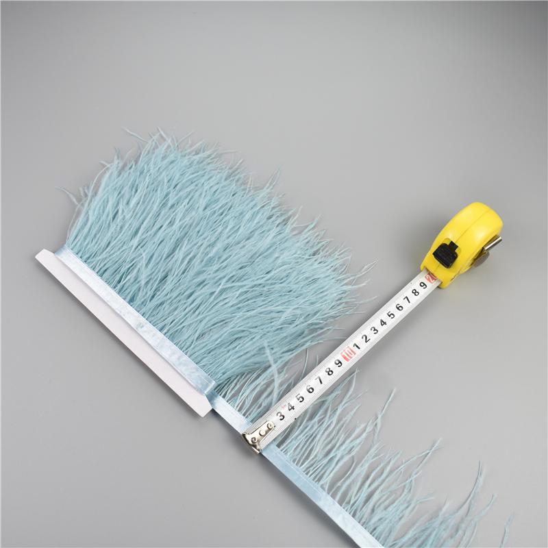 Перья1Метр Натуральная бахрома из страусиных перьев 8-10 см Цветные пушистые перья Отделка для шитья платьев Декор одежды Декор для вечеринок