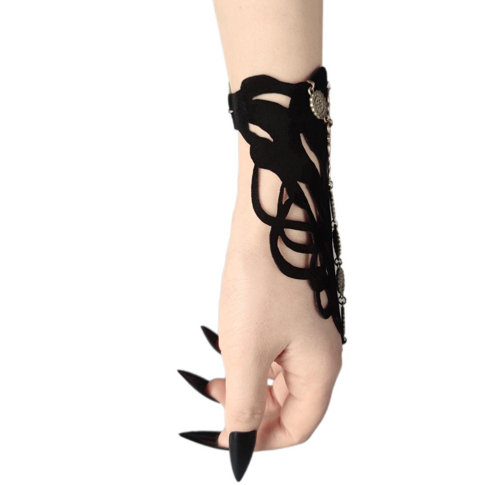 Gypsy Bohemian Bracelet Vintage Finger Chain Halloween Gothic Women's Ornament WS--