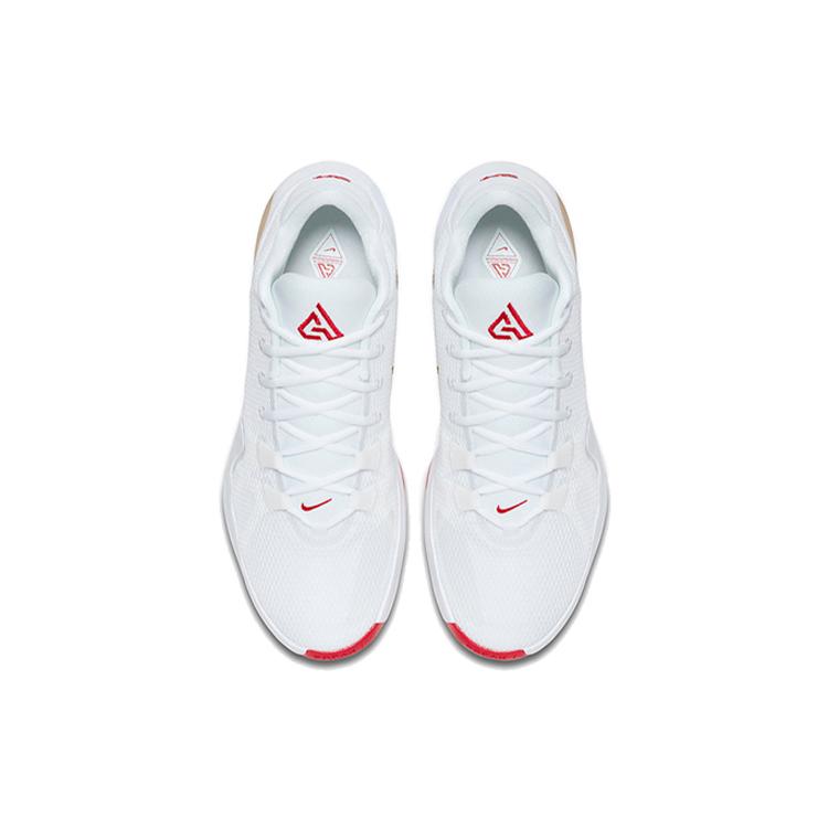 Nike Zoom Freak 1 BG 'Roses' (Unisex) White / Metallic Gold / University Red Kids' Basketball Shoes BQ5633 100
