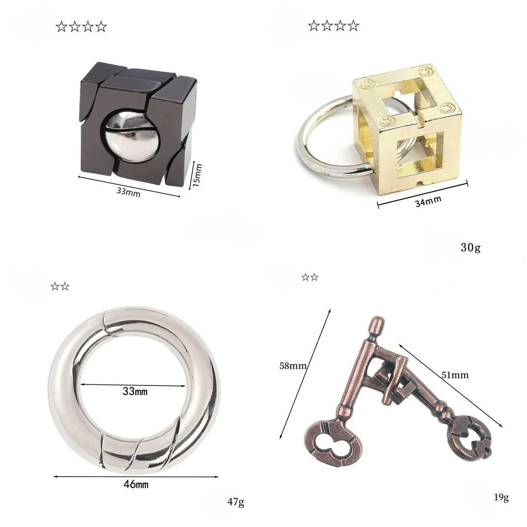 Iq Unlocking Metal Puzzle For Kids And Adults Brain Training Toy