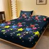 1 Piece Of Matte Bedsheet With Scattered Patterns Of Colorful Stars, Bedroom Printed Bedspread, Bedding (Excluding Pillowcases)