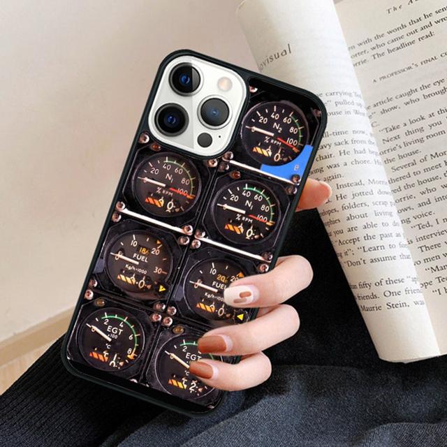 Aviation Airplane Instrument Phone Case Cover For iPhone 17 Air 16 15 14 plus 11 12 13 pro max coque Shell Fundas