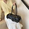 Vintage British Style Tote Bag Female Niche Design Large Capacity Commuter Briefcase College Style Portable Underarm Bag