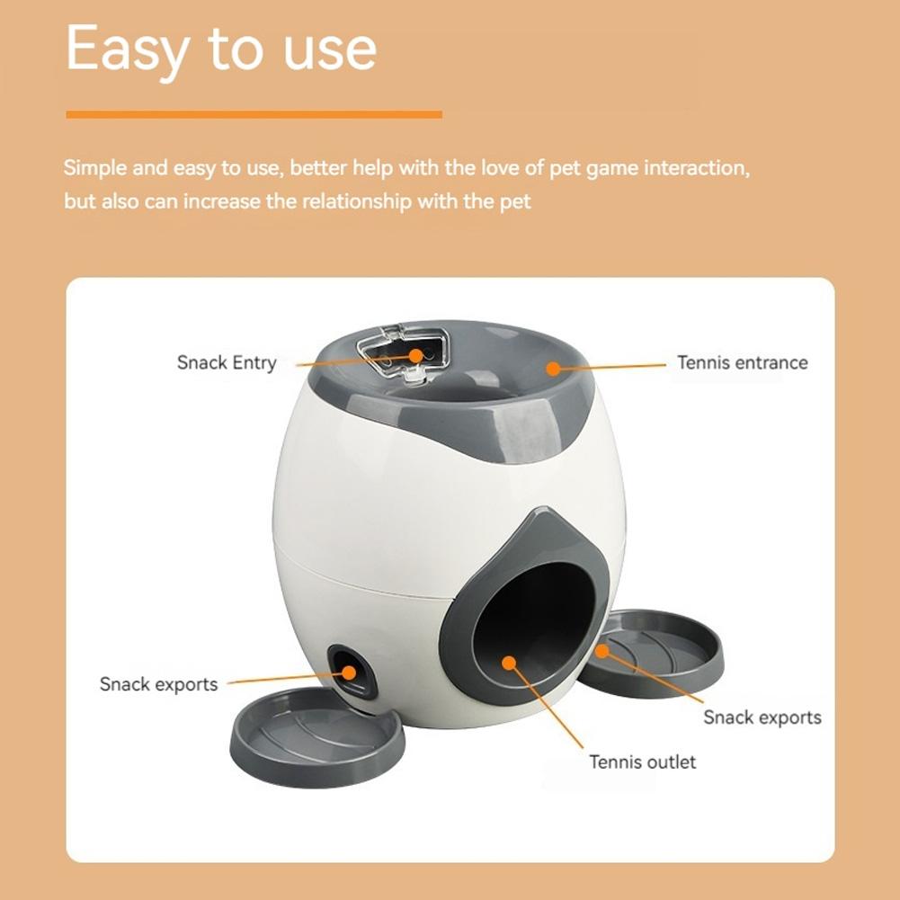 Automatic Dog Ball Launcher Dog Tennis Food Reward Machine Dog Tennis Ball Machine Slow Feeder for Small and Medium Dogs