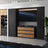 Chest of Drawers TV Cabinet for Living Room 100 CM 6 Drawers Gray Oak Wotan