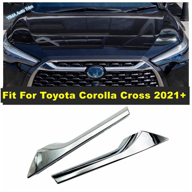 ABS Auto Front Grill Grille Bumper ert Bonnet Garnish Strip Decor Cover Trim Accessories For Toyota Corolla Cross - 2024