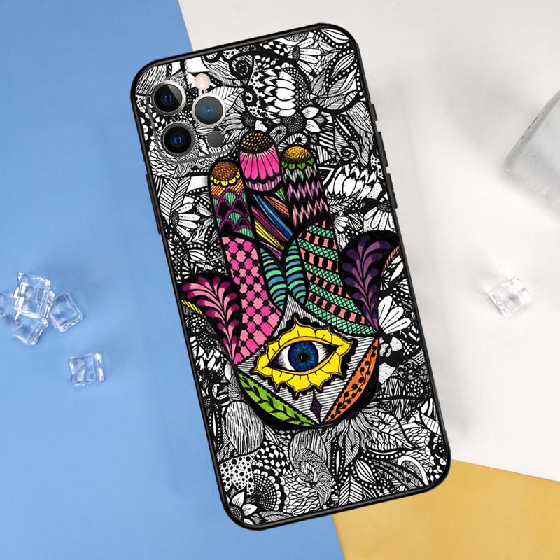 Чехол-рука Хамса Фатимы для iPhone 16 15 13 12 11 14 Pro Max Mini Чехол для iPhone 16 15 XR X XS Max Plus Чехол для телефона