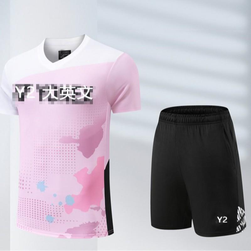 Unisex Quick-Dry Sports T-Shirt Badminton Tennis Volleyball Athletic Wear Youth Adult S-4XL