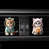 Retro Cute Kitten Car Perfume Clip - Aromatherapy Cat Ornament for Air Vent