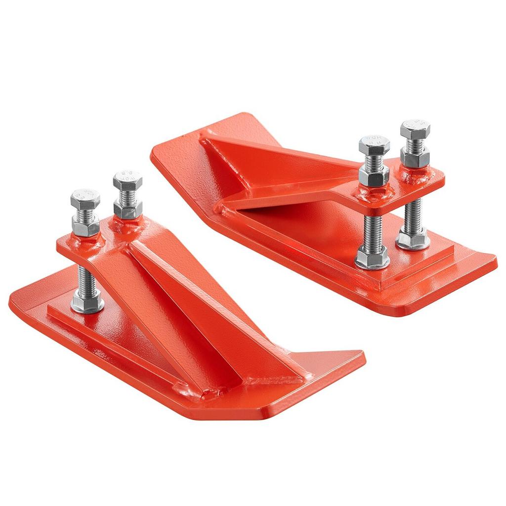 Tractor Bucket Protector, 2PCS Heavy Duty Steel Bucket Edge Protectors, Edge Tamer Anti-Skid Device with Double Hexagon Lock Nuts and Bolts, for Snow,
