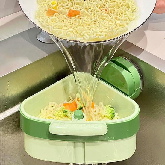 Yousheng 2 шт. Сетчатая корзина для слива в раковину с дренажным отверстием, подвесной угловой дуршлаг для раковины, треугольная корзина для сбора остатков пищи, кухонный инструмент