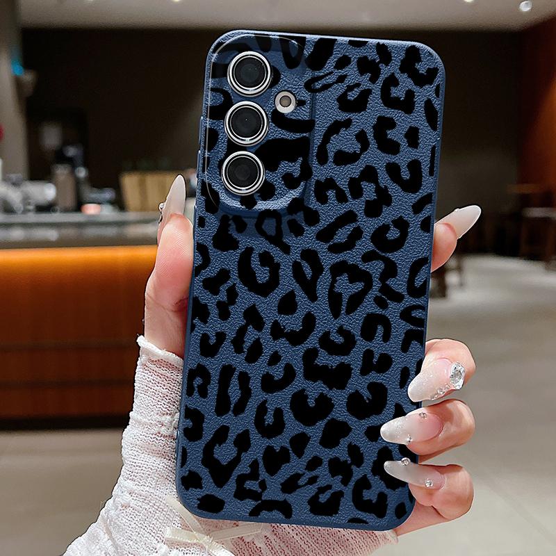 Мягкий чехол с принтом леопарда для Samsung Galaxy S25Edge S26 S24 S23 S22 Ultra S26 Plus S25 FE ТПУ чехол для телефона с текстурой кожи